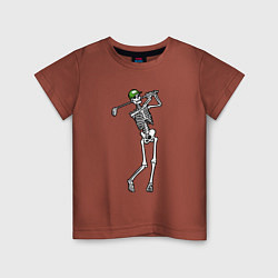 Детская футболка Golfing skeleton