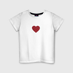 Детская футболка Блестящее красное сердечко