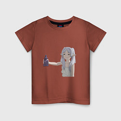 Детская футболка Фрирен Провожающая в последний путь улыбается