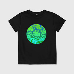 Детская футболка Зеленый кельтский узор