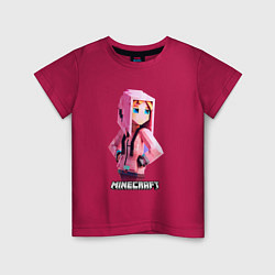 Детская футболка Minecraft персонаж девушки в костюме