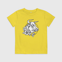 Детская футболка Корова и цветы