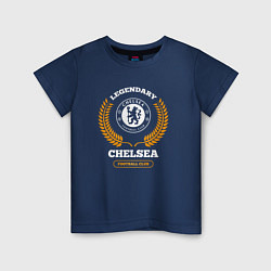 Детская футболка Лого Chelsea и надпись legendary football club