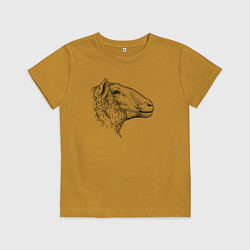 Детская футболка Овца в профиль