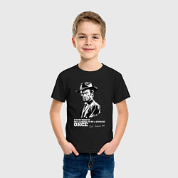 Футболка хлопковая детская Иствуд кино вестерн, цвет: черный — фото 2