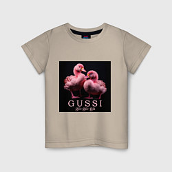 Детская футболка Розовые маленькие гуси: gussi ga-ga-ga