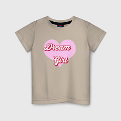 Детская футболка Девушка-мечта в розовом сердце