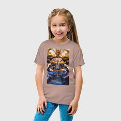 Футболка хлопковая детская Мартис, цвет: пыльно-розовый — фото 2