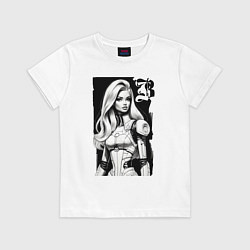 Детская футболка Barbie - sketch ai art