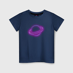 Детская футболка Сиреневая луна яркий неон