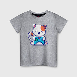Детская футболка Котик с джойстиком