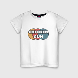 Детская футболка Chicken gun круги