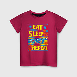 Детская футболка Eat sleep fly