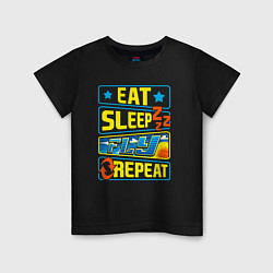 Детская футболка Eat sleep fly