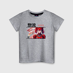Футболка хлопковая детская Evangelion - Asuka, цвет: меланж