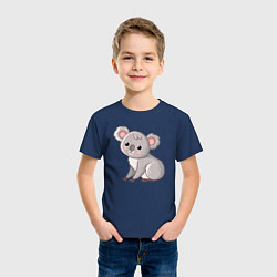 Футболка хлопковая детская Cute koala, цвет: тёмно-синий — фото 2