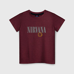 Детская футболка Nirvana logo smile