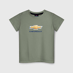 Футболка хлопковая детская Chevrolet авто бренд, цвет: авокадо
