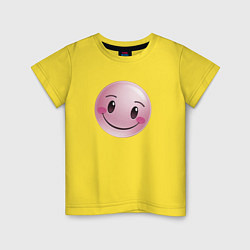 Детская футболка Розовый смайлик