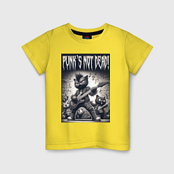 Детская футболка Black kitten - punks not dead