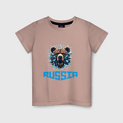 Детская футболка Russian bear head