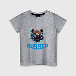 Детская футболка Russian bear head