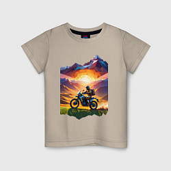 Детская футболка Мотопутешествие в горы
