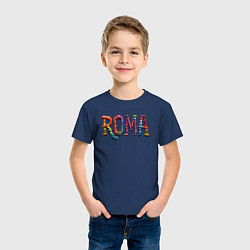 Футболка хлопковая детская Roma yarn art, цвет: тёмно-синий — фото 2