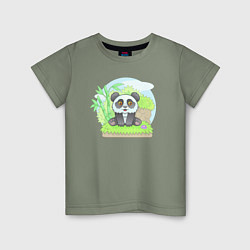 Детская футболка Забавная панда