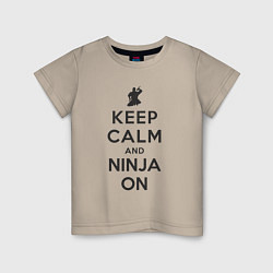 Детская футболка Keep calm and ninja on