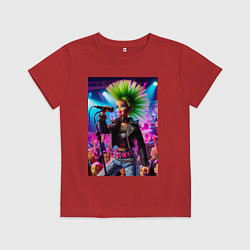 Детская футболка Барби панк певица - нейросеть