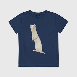 Детская футболка Белая ласка стоя