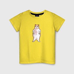 Детская футболка Толстый кот танцует