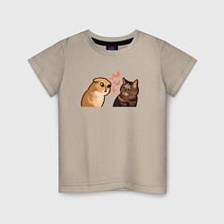 Детская футболка Недовольный и грустный кот - Talking Cats