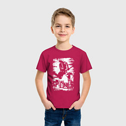 Футболка хлопковая детская Punk music, цвет: маджента — фото 2