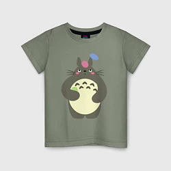 Футболка хлопковая детская Totoro game, цвет: авокадо