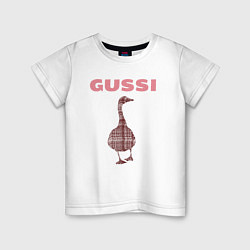 Детская футболка Гусси - клетка шотландка