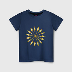Детская футболка Мандала из золотых стрел