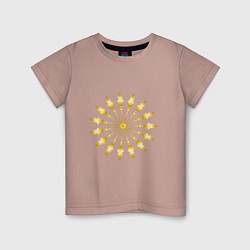 Детская футболка Мандала из золотых стрел
