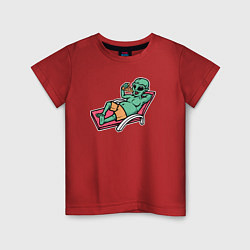 Детская футболка Пришелец на чиле