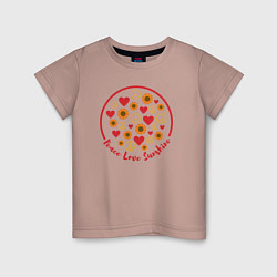Детская футболка Мир любовь солнце