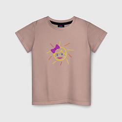 Детская футболка Лицо девочки с бантиком