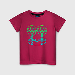Детская футболка Красивый зеленый кельтский узор