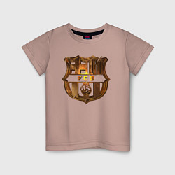 Детская футболка Фк Барселона 3D gold