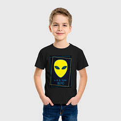 Футболка хлопковая детская Инопланетянин который в тебя верит, цвет: черный — фото 2