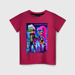 Детская футболка Barbie and Ken - Minecraft 2099 ai art collaborati
