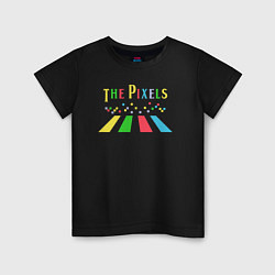 Футболка хлопковая детская The pixels, цвет: черный