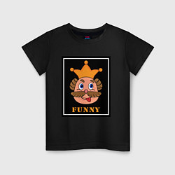 Детская футболка Веселый король смайликов - Funny king emoji