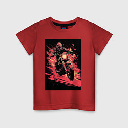 Детская футболка Мотокросс красные брызги
