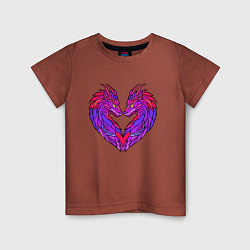 Детская футболка Драконы и сердце